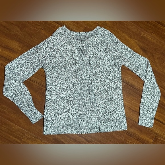 Alya Black & White Sweater with Cut-Out Shoulders & Pretty Openings on Back - Picture 5 of 8